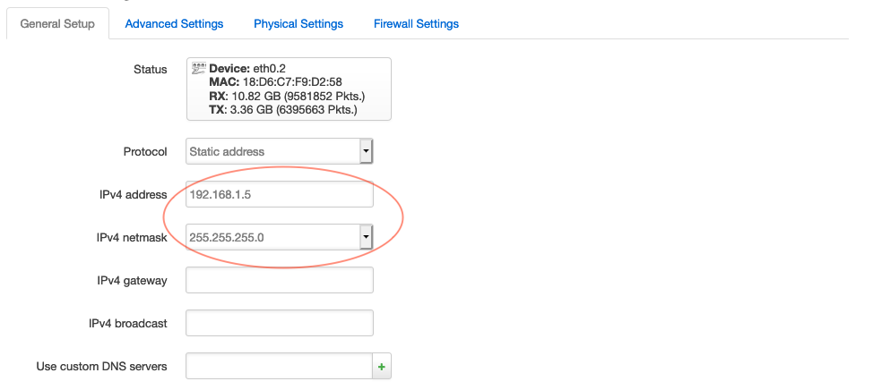 configure interface